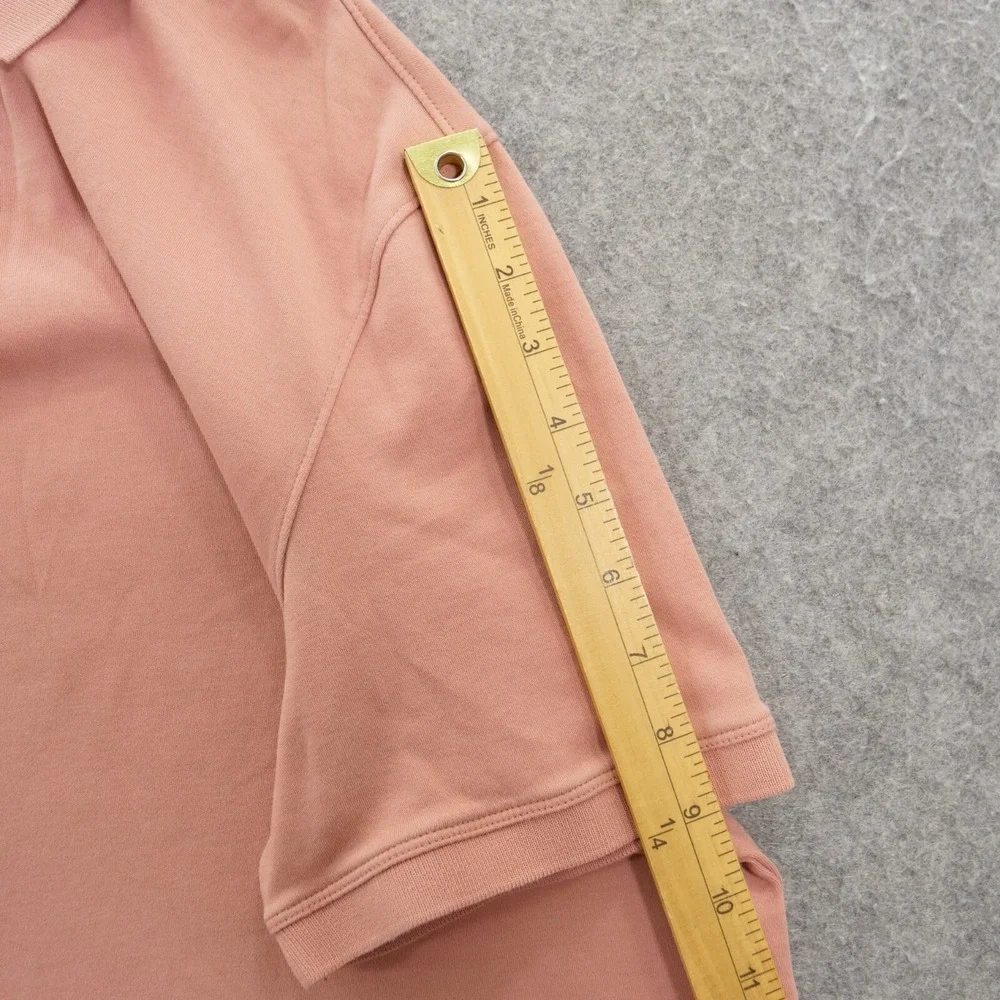 Banana Republic Polo Shirt Mens Large Pink Dress Short Sleeve Casual Stretch